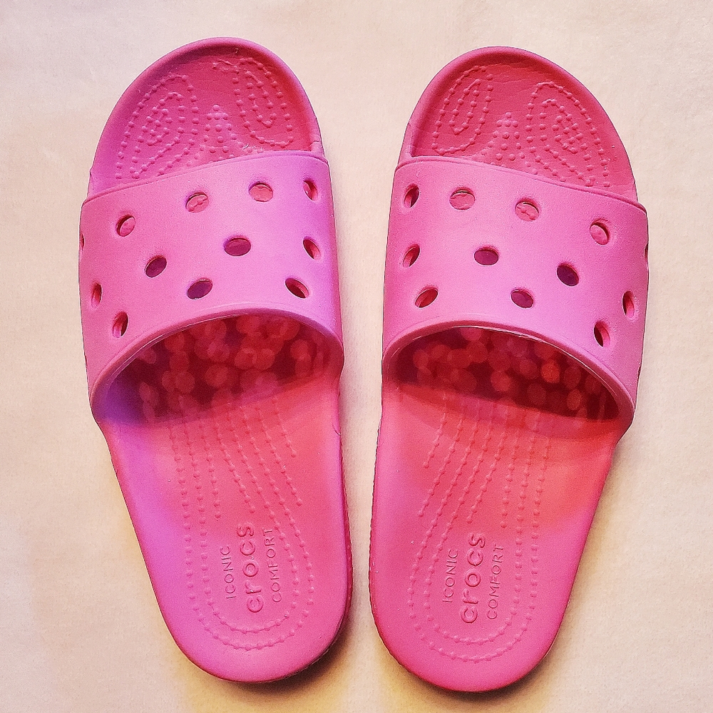 Crocs Pink Slide Children's Girls Size J2